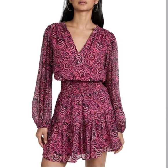 NWT ALC Sari Silk Mini Dress Pink Floral Size 2 Revolve - Picture 12 of 16